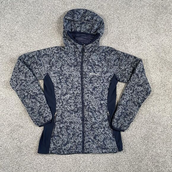 Columbia Jackets & Blazers - Columbia Womens Puffer Jacket Blue Print Quilted Hooded Ultralight Size Medium